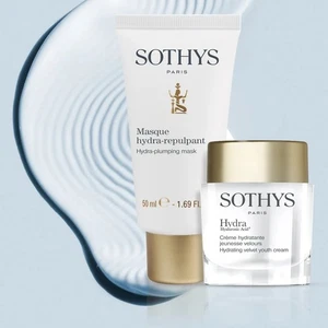 Sothys Hydrating Velvet Youth Cream 50ml + Hydra-plumping mask 50ml box set - Picture 1 of 2