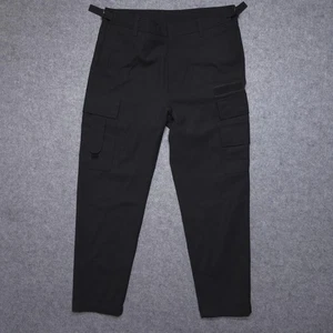 Pantalones cargo Diesel para hombre 31 negros mezcla de lana correa cónica ajuste dobladillo utilitario - Imagen 1 de 16