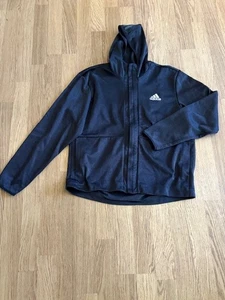 ADIDAS ~ Black Zip Front Jacket w/Hood (Mens XL) CLIMAWARM - Picture 1 of 1