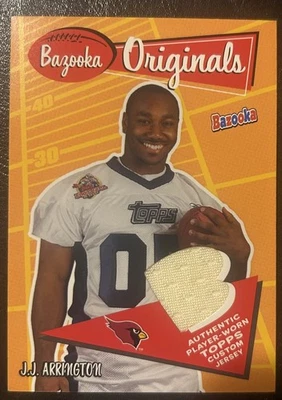 2005 Bazooka #BO-JJA J.J. Arrington Originals Jerseys Cardinals  - Image 1 of 2