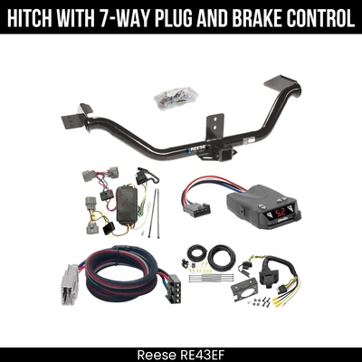 Paquete de remolque de enganche + control de freno para 06-14 Honda Ridgeline 44528 receptor de 2" clase 3 Foto 1 de 4