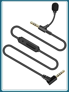 Black 3.5mm Aux Audio Cable for Microphone Headphones Connecting Line - Picture 1 of 9