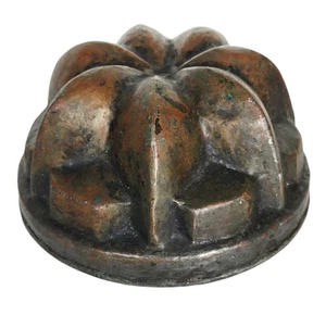 Antique Victorian Lined Copper Pudding Jelly Bundt Cake Mold Hammered Mould - Picture 1 of 6