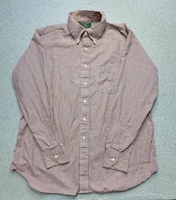 Camisa de Vestir DE COLECCIÓN Tom James Adulto 2XL XXL Roja Blanca Preppy Informal Clásica Para Hombres Foto 1 de 4