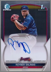 2023 Bowman Chrome Prospect Autographs 1st Bowman Royber Salinas Rookie #CPA-RSS - Bild 1 von 2