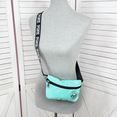 Victoria's Secret розовый нейлон мы бежим этот пляж талии Fanny упаковка бирюзовый зеленый черный - Изображение 1 из 4