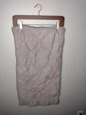 Funda de almohada acolchada Pottery Barn mezcla de lino King funda de almohada costera A34 Foto 1 de 4