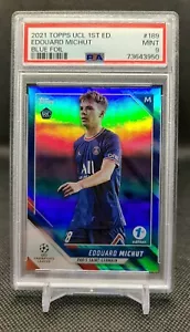 2021 Topps UEFA CL 1st Ed. Edouard Michut Blue Foil /30 PSA 9 None Higher - Picture 1 of 2