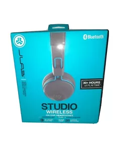 JLab Audio Studio Bluetooth Wireless Headphones - 30hrs Playtime Blue/Gray -NEW! - Picture 1 of 5