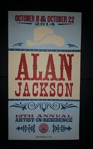 ALAN JACKSON Nashville HATCH SHOW PRINT 2014 Tour Poster Country Music HOF CMA - Picture 1 of 3