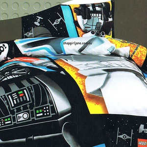 Star Wars - Lego - Hello - Single/US Twin Bed Quilt Doona Duvet Cover set Disney - Picture 1 of 5