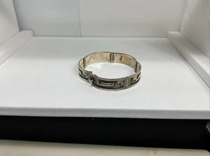 RARO BRACCIALE TAXCO CASTANEDA FIRMATO ARGENTO STERLING TURCHESE 7,5 IN 12MM 925 - Foto 1 di 7