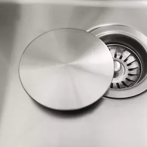 Kitchen Sink Stopper, Flat Decor Cover 304 Stainless Steel Sink Drain Stopper... - Picture 1 of 3
