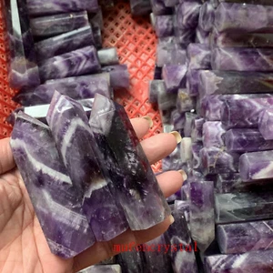 Natural dream Amethyst Quartz Crystal obelisk Wand Point Healing 2.2LB - Picture 1 of 11