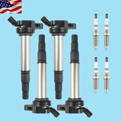4X Ignition Coil & Spark Plug For 2011-2017 Lexus CT200h 2009-2014 Toyota Matrix - Image 1 of 4