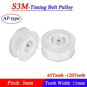 S3M Timing Belt Pulley 65T-120T Pitch 3mm AF-type Synchronous Wheel Width 11mm - Picture 1 of 6
