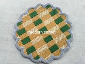 Matilda Goad Plaid Rugs Handmade 100% Woolen Hand Tufted For Home Decoration - Picture 1 of 12