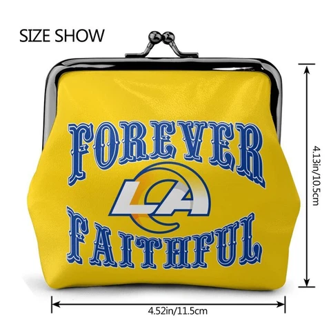 St. Louis Rams Leather Coin Purse Change Purse "forever Faithful" Wallet Cover