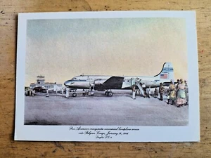 PAN AM MENU 1st Class DC-4 Inaugural Flight to Leopoldville 1946 Memorial - Picture 1 of 3