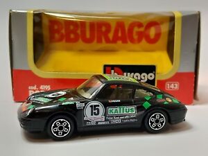 BURAGO MODELS - PORSCHE 911 CARRERA CUP CAR - 1/43 scale Model Toy Car Boxed