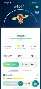 Pokemon Fan Rotom - TRADE 20k stardust - Picture 1 of 1