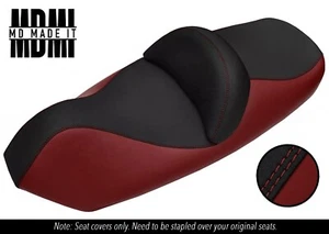 SE ADAPTA A PIAGGIO X9 125 250 500 DOBLE AGARRE PERSONALIZADO VINILO FUNDA ASIENTO DSG3 NEGRO Y D ROJO - Imagen 1 de 5