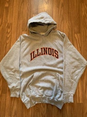 Vintage 90s Illinois University Hoodie Sweater Mens Size XL Steve And Barrys - Image 1 of 4