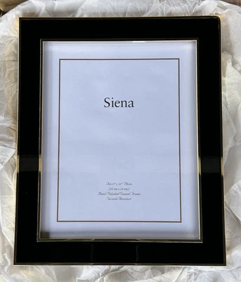 Marco de fotos Siena negro con adornos dorados 8 x 10 perfecto regalo de boda Foto 1 de 4