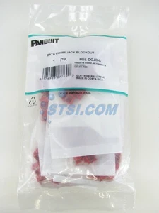 Dispositivo de bloqueo Panduit PSL-DCJB-C RJ45, cantidad 100 con 5 teclas, rojo ~ STSI - Imagen 1 de 2