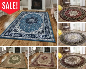 Large Traditional Rugs Living Room Bedroom Hallway Soft UK Stock - Picture 1 of 71