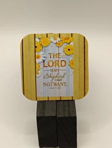 🌼 Handmade Glossy Christian Magnet – “The Lord is My Shepherd” – Psalm 23:1 KJV - Picture 1 of 2