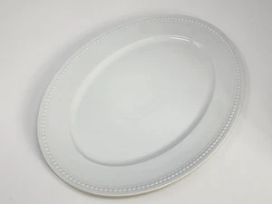 Everyday White Porcelain by Fitz and Floyd Beaded Serve Platter 15.75", Large - Picture 1 of 9