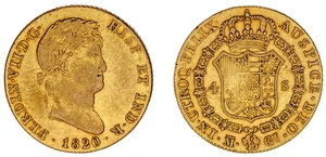 4 GOLD ESCUDOS / ORO. FERDINAND VII - FERNANDO VII. MADRID, 1820. XF- / EBC-. - Imagen 1 de 1
