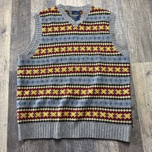 Herren Abercrombie & Fitch Wollmischung Pullover Weste Grau Nordic Weihnachten Größe XL - Bild 1 von 7