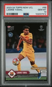 2023 Topps Now UEFA Champions League Lamine Yamal #99 PSA 10 - Picture 1 of 2