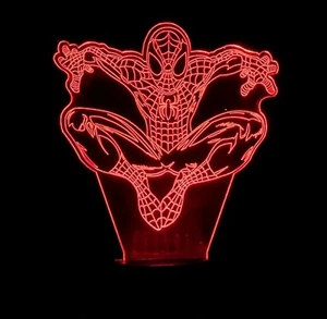 Lampara led rgb cable usb mando a distancia multicolor Spidi heroe araña comic - Bild 1 von 4