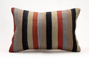 Kilim Pillow Cover, 16x24 inc, Vintage Sofa Pillow, Handmade Decorative Pillow - Picture 1 of 6