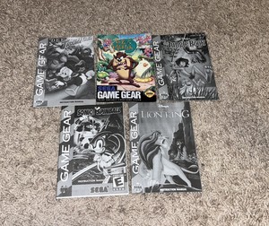 Sega Game Gear Manual Lot Of 5 Deep Duck Trouble Sonic Spin all Taz Mania ++