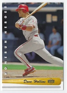 1993 Upper Deck Home Run Heroes Insert #HR10 Dave Hollins Philadelphia Phillies - Picture 1 of 2