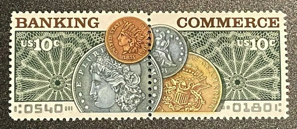 Scott #1577-1578 Banking & Commerce 10c (Pair) 1975 - Mint NH - Image 1 of 1