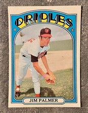 1972 TOPPS BASEBALL CARD, JIM PALMER #270 BALTIMORE ORIOLES, PRISTINE NrMt