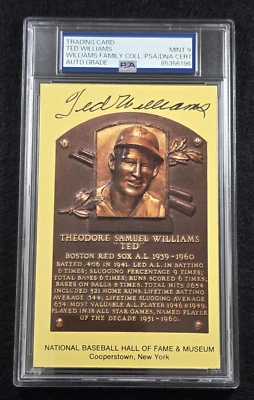 Rare TED WILLIAMS Signed HOF Postcard-BOSTON RED SOX-PSA 9 Auto - Image 1 of 4