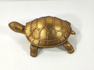 Vintage Messing Schildkröte Schmuckschatulle mit Deckel - Bild 1 von 6