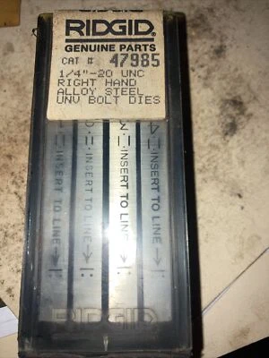 Ridgid 1/4"-20 UNC (R. H.) alloy steel UNV Bolt Dies 47985 - Image 1 of 2