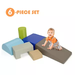 6PCS Climb Crawl Play Set Indoor Kids Baby Toddler Safe Soft Foam Blocks Toys - Picture 1 of 6