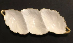 LENOX USA VINTAGE Triple Leaf 3 SECTION SERVING DISH / TRAY 16.5" MADE IN U.S.A - Picture 1 of 1