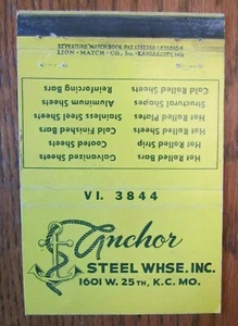 22 FEATURE MATCHCOVER: ANCHOR STEEL WAREHOUSE (KANSAS CITY, MISSOURI) -F26 - Picture 1 of 1