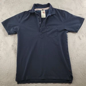 Relwen Poloshirt Herren Small Blau Piqué Schlitz Baumwolle Freizeit Kurzarm Klassisch - Bild 1 von 7