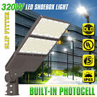 320W Led Parking Lot Light With Dusk To Dawn Commercial Shoebox Pole Light 5000K
