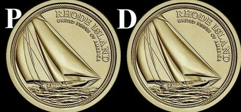 2022 P + D American Innovation Rhode Island Dollar "BU" (2 Coin Set) US Mint Cover